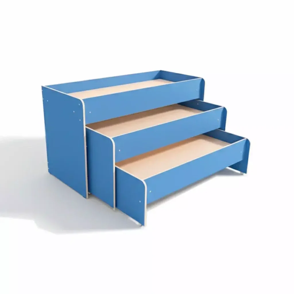 Кровать детская трехъярусная выкатная без тумбы