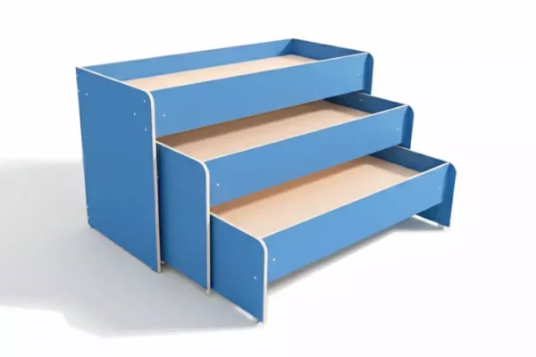 Кровать детская трехъярусная выкатная без тумбы