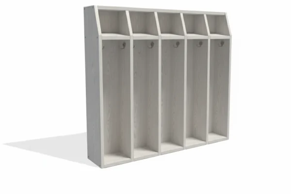 Шкаф детский навесной 5-ти секционный для полотенец