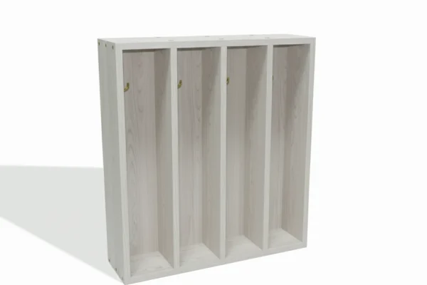 Шкаф детский навесной без полки 4-х секционный для полотенец